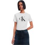 Vita Kortärmade T-shirts stora storlekar från Calvin Klein Jeans i Storlek XXL i Bomull för Damer 