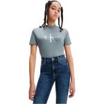 Gråa Kortärmade Kortärmade T-shirts från Calvin Klein Jeans på rea i Storlek M i Jerseytyg för Damer 
