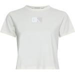 Sommar Vita Kortärmade Kortärmade T-shirts från Calvin Klein Jeans på rea i Storlek S i Bomull för Damer 