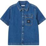 Blåa Kortärmade skjortor för barn från Calvin Klein på rea i Denim 