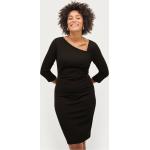 Sexiga Svarta Trekvartsärmade Korta klänningar Asymmetriska från Calvin Klein på rea i Storlek L för Damer 