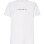 Ekologiska Vita Kortärmade Kortärmade T-shirts från Calvin Klein på rea i Storlek XL med Rund ringning i Bomull för Herrar 