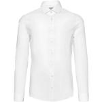 Ekologiska Vita Långärmade Långärmade skjortor från Calvin Klein på rea med stretch i Bomull för Herrar 