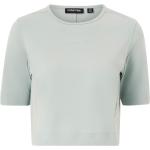 Gråa Tränings t-shirts från Calvin Klein PERFORMANCE i Storlek L med Rund ringning i Material som andas för Damer 