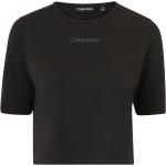 Svarta Tränings t-shirts från Calvin Klein PERFORMANCE i Storlek XL med Rund ringning i Material som andas för Damer 