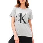 Gråa Kortärmade Kortärmade T-shirts från Calvin Klein på rea i Storlek L för Damer 