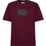 Ekologiska Röda Kortärmade Kortärmade T-shirts från Calvin Klein på rea i Storlek S med Rund ringning i Bomull för Herrar 