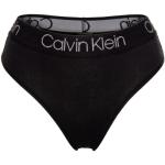 Svarta Stringtrosor från Calvin Klein med hög midja i Storlek S i Bomullsblandning för Damer 