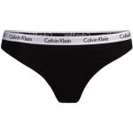 Sexiga Svarta Stringtrosor från Calvin Klein i Storlek S i Bomull för Damer 