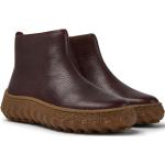 Streetwear Hållbara Burgundy Ankle-boots från Camper på rea i storlek 36 med Chunky med Dragkedja i Kalvskinn för Damer 