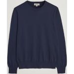 Canali Cotton Crew Neck Pullover Navy