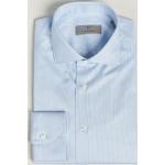 Canali Slim Fit Striped Cotton Shirt Light Blue