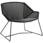 Cane-Line - Breeze Chair, Black, Cane-Line Fiber - Svart - Matstolar Utomhus - Metall