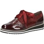 Caprice Casual Closed Wedges Bordeaux Red, Dam
