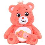 Care Bears 22084 14 Inch Medium Plush Love-A-Lot Bear, Collectable Cute Plush Toy, Cuddly Toys for Children, Aged 4 Years +,Pink