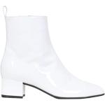 Retro Rutiga Vita Ankle-boots från Carel på rea med Fyrkantig tå för Damer 