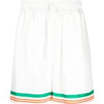 Casablanca Tennis Club Icon Siden Shorts White, Herr