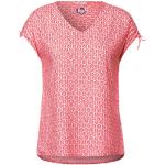 Sommar Korallröda T-shirts med tryck från CECIL i Storlek XS med V-ringning för Damer 