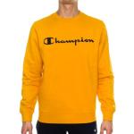 Senapsgula Långärmade Sweatshirts från Champion i Storlek S för Herrar 