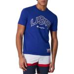 Champion Legacy Retro Sport - USA S/S Crewneck T-Shirt, Elektrisk Blå, XL Herr SS24, Elektrisk Blå, XL