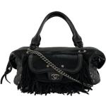 Vintage Hållbara Svarta Handväskor i skinn med fransar från Chanel i Läder för Damer 