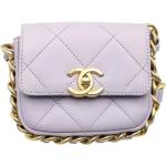 Vintage Hållbara Pastell lila Handväskor i skinn från Chanel på rea i Kalvskinn för Damer 