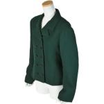 Vintage Hållbara Gröna Tweedkavajer i Tweed för Damer 