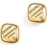Hållbara Gula Guldörhängen från Chanel på rea i Metall 