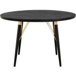 Svarta Runda matbord från Nordal för 4 personer med diameter 120cm i Metall 