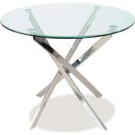 Moderna Matbord i glas från Skånska Möbelhuset Charlotte med diameter 90cm i Metall 