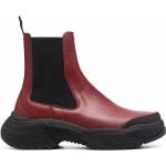 Röda Chelsea-boots på rea i storlek 41 med rundad tå i Konstläder för Damer 
