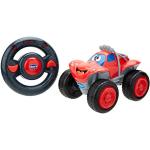 Chicco Billy Bigwheels, fjärrkontrollbil, med intuitiv fjärrkontroll i form av en ratt och stora hjul, återger verkliga ljud av en riktig bil, leksaksbilar för barn 2-6 år gammal, röd
