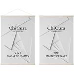 ChiCura Poster Hanger | 31 cm | Magnetisk | Ek | Bildram | Foto Ramen |