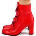 Röda Skinnstövlar från Chie Mihara på rea i storlek 39,5 i Mjukt läder för Damer 