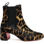 Leopard-mönstrade Bruna Ankle-boots från Christian Louboutin i storlek 55 med Klackhöjd 5cm till 7cm för Damer 