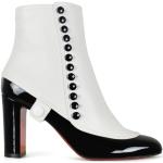 Vita Ankle-boots från Christian Louboutin på rea med Mandelformad tå med Klackhöjd 7cm till 9cm i Läder för Damer 