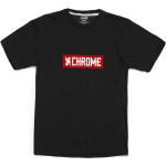 Chrome Horizontal Red Logo Short Sleeve T-shirt Svart S Man