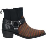 Zebramönstrade Bruna Ankle-boots från Cinzia Araia i storlek 32 med Dragkedja med spetsig tå i Mocka för Flickor 
