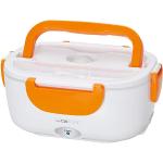 Clatronic LB 3719 elektrisk lunchlåda för uppvärmning av mat upp till 75 °C volym ca. 1,7 liter vit/orange, plast