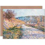 Claude Monet The Road To Vetheuil fin konst gratul