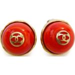 Hållbara Orange Clips örhängen från Chanel i Metall för Damer 