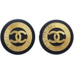 Hållbara Svarta Clips örhängen från Chanel i Guldplätering för Damer 