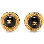 Hållbara Svarta Clips örhängen från Chanel i Metall för Damer 