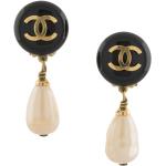 Hållbara Svarta Clips örhängen från Chanel i Mässing för Damer 