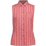Rutiga Röda Ärmlösa Ärmlösa skjortor från CMP på rea i Storlek XXS i Polyester för Damer 