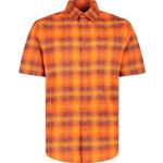 Sommar Rutiga Orange Kortärmade Mönstrade skjortor från CMP på rea med stretch i Storlek S för Herrar 
