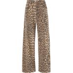 Leopard-mönstrade Khaki Loose fit jeans i Storlek S i Denim för Damer 