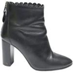 Höst Hållbara Svarta Ankle-boots från Coach med Klackhöjd 7cm till 9cm i Läder för Damer 