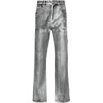 Regular Silvriga Straight leg jeans i Storlek XL i Denim för Herrar 
