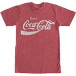 Röda Kortärmade Coca Cola Kortärmade T-shirts i Storlek XL i Bomull för Herrar 